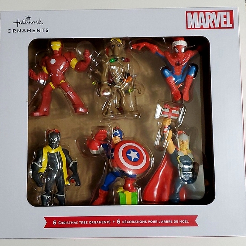 Hallmark Marvel's Larger Size Keepsake Christmas Tree Ornaments Set of 6